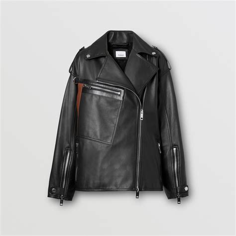 burberry patent leather biker jacket|Burberry Stonefield Pocket Detail Leather Biker Jacket.